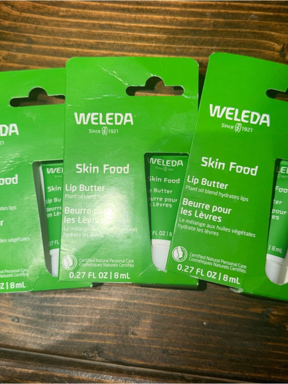 Weleda Skin Food Lip Butter Lot of 3 NEW .27 fl oz